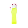 Neon Yellow Fishnet Long Gloves