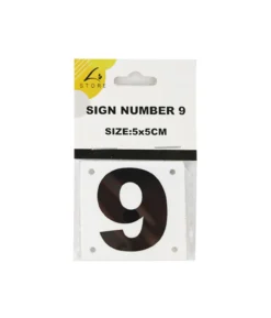 Number 9 Sign 5x5cm