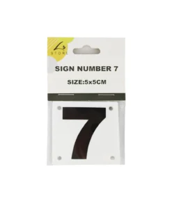 Number 7 Sign 5x5cm