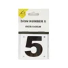 Number 5 Sign 5x5cm