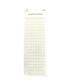 Off-White Flower Rhinestones Stickers