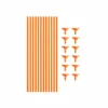 Orange Balloon Stick & Cup Set 12pk