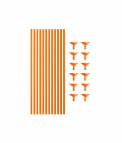 Orange Balloon Stick & Cup Set 12pk