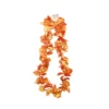 Orange Metallic Flower Lei