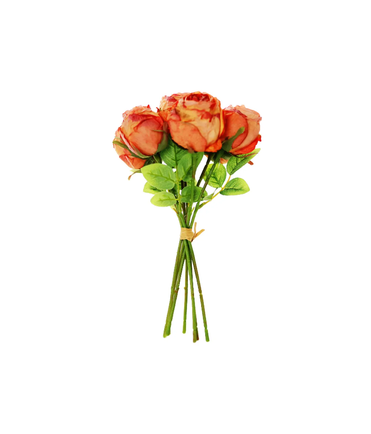 Orange Rose 7 Heads 30cm