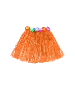 Orange Short Hula Skirt 40cm