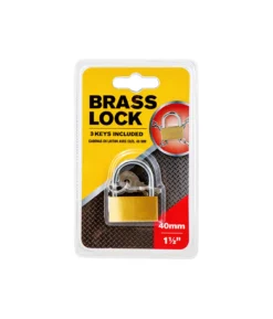Padlock Solid Brass With Keys 40mm