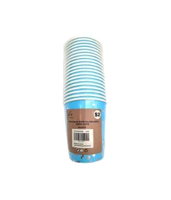 Paper Cups Blue With Silver Dot 9oz x 20pc