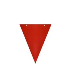Paper Flag Banner With Ribbon Red 8pk