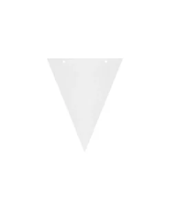 Paper Flag Banner With Ribbon White 8pk