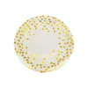 Paper Plate White With Gold Dots 12pc x 7in