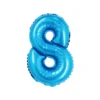 Pastel Blue Foil Number Balloon 8