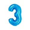 Pastel Blue Foil Number Balloon 3