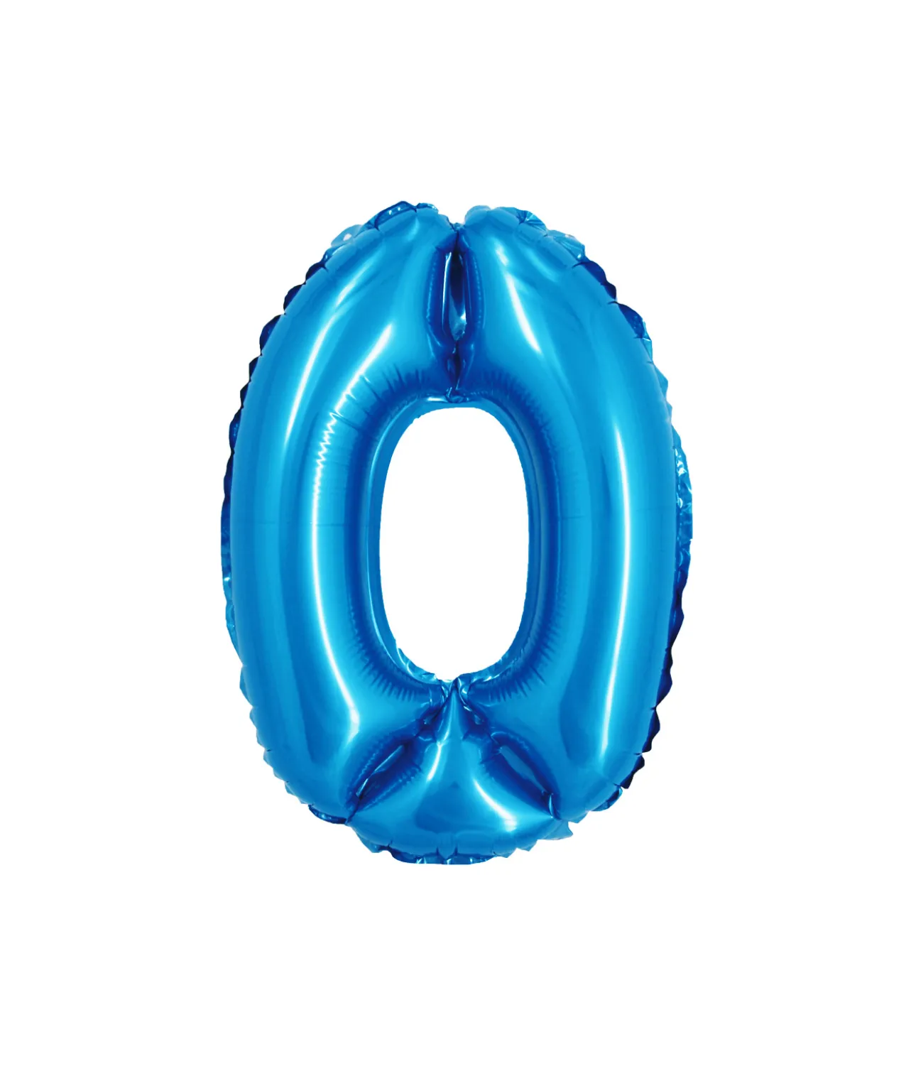 Pastel Blue Foil Number Balloon 0