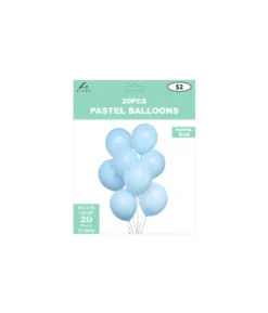 Pastel Blue Latex Balloons 12inch 20pk