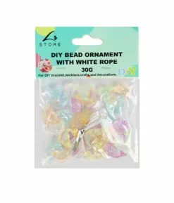 Pastel Dolphin DIY Bead Ornament With White Rope 30g