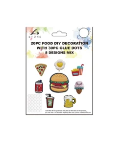 20pc Food DIY Decoration with 30pc Glue Dots