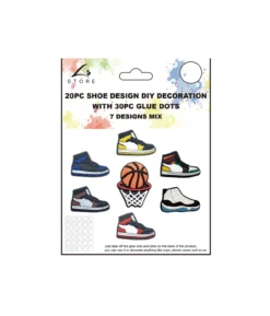 20pc Shoe Design DIY Decoration with 30pc Glue Dots