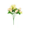 Peach Rose Bush 9 Heads 38cm