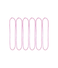 Pink Bead Necklaces 78cm 6pk