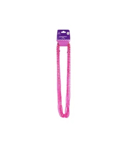 Pink Bead Necklaces 78cm 6pk