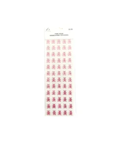 Pink Bear Rhinestone Stickers