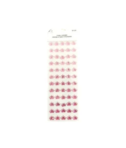 Pink Crown Rhinestone Stickers