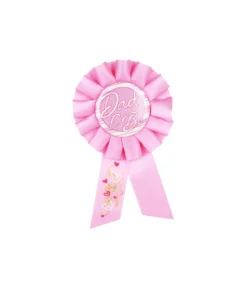 Pink Dad To Be Badge 8×15.5cm