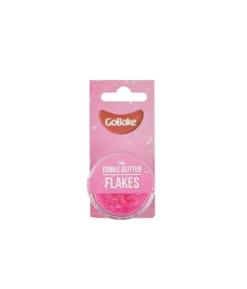 Pink Edible Glitter Flakes 2g