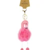 Pink Flemingo PomPom Keyring