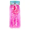 Pink Flowered Hawaiian Grass Skirt Set 5pc