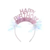 Pink Glitter Light Up Happy Birthday Headband
