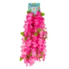 Pink Hawaiian Lei with Leaves 52.5x 6.5cm 5pc