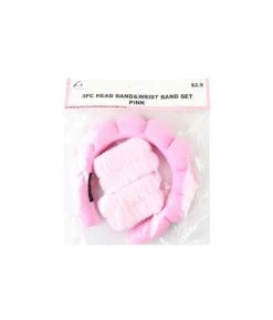 Pink Headband & Band Set 3pc