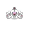 Pink Heart Silver Princess Tiara