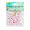 Pink Iridescent Pearl DIY Bead Ornament With White Rope 30g