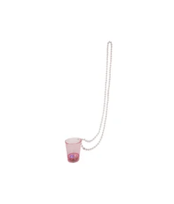 Pink Light Up Cup Necklace 80cm