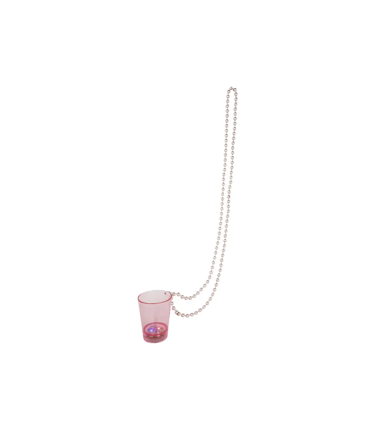 Pink Light Up Cup Necklace 80cm