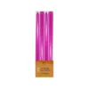 Pink Metallic Taper Candles 4pk