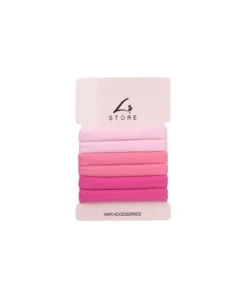 Pink Mix Hair Ties Set 6pk