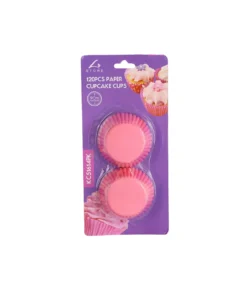 Pink Paper Cupcake Cup 120pc 9cm