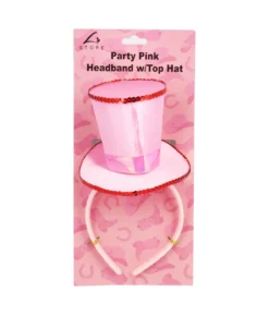Pink Party Headband with Top Hat