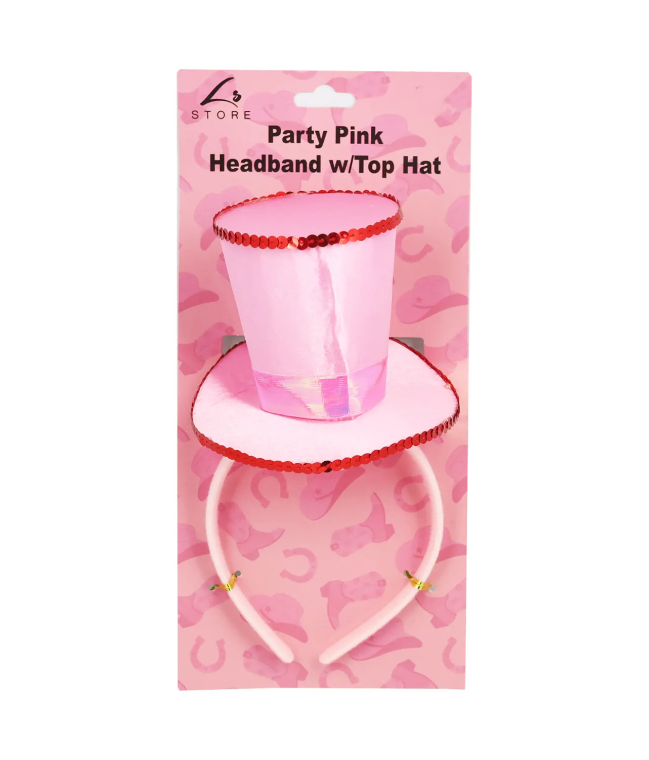 Pink Party Headband with Top Hat