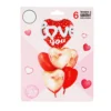 Pink & Red Hearts Love Foil Balloon 6pc