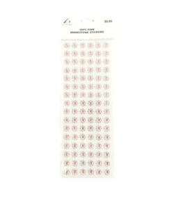Pink Rhinestones Stickers 96pc