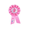 Pink 1st Birthday Badge 8×15.5cm