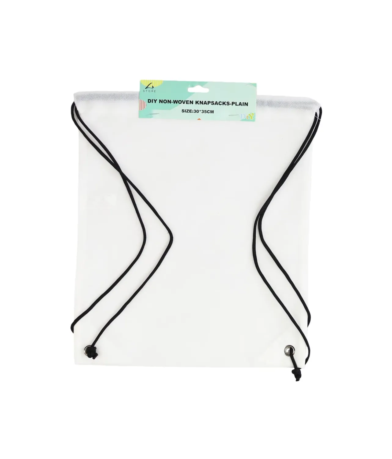Plain DIY Non-Woven Knapsacks 30x35cm