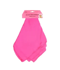 Plain Hot Pink Bandanas 54x54cm 3pc