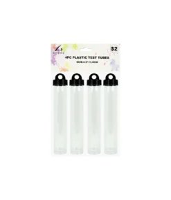 Plastic Test Tubes With Hanging Lid 13.5cm 4pk