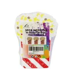 Pop Corn Notepad 60 Sheets 3pc